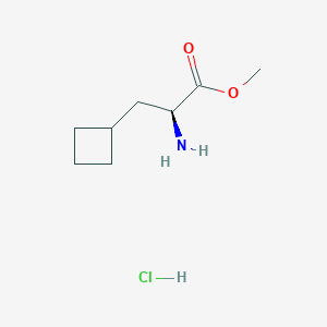 molecular formula C8H16ClNO2 B8064079 (S)-Methyl 2-amino-3-cyclobutylpropanoate HCl 