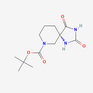 tert-butyl (5S)-2,4-dioxo-1,3,9-triazaspiro[4.5]decane-9-carboxylate