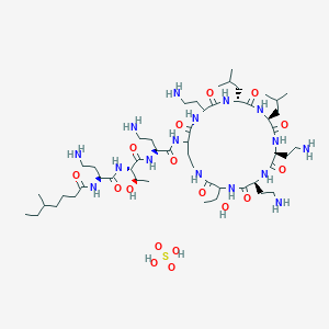 molecular formula C52H100N16O17S B8064225 Unk-Dab-Thr-Dab-DL-Dab(1)-DL-Dab-D-Leu-Leu-Dab-Dab-DL-Thr-(1).H2SO4 