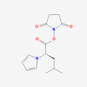 molecular formula C14H18N2O4 B8064233 (2,5-dioxopyrrolidin-1-yl) (2S)-4-methyl-2-pyrrol-1-ylpentanoate 