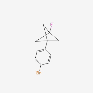 molecular formula C11H10BrF B8064259 1-(4-Bromophenyl)-3-fluorobicyclo[1.1.1]pentane 
