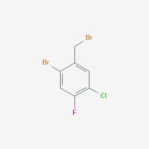 molecular formula C7H4Br2ClF B8064260 1-Bromo-2-bromomethyl-4-chloro-5-fluoro-benzene 