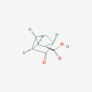 molecular formula C8H8O3 B8064287 (1S,2R,3R,4R,6S)-5-Oxotricyclo[2.2.1.02,6]heptane-3-carboxylic acid 