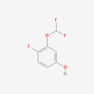 molecular formula C7H5F3O2 B8064295 3-(Difluoromethoxy)-4-fluorophenol 