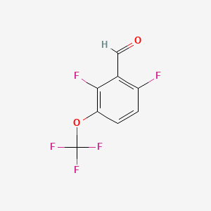 molecular formula C8H3F5O2 B8064299 2,6-Difluoro-3-(trifluoromethoxy)benzaldehyde 