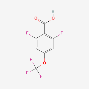 molecular formula C8H3F5O3 B8064311 2,6-Difluoro-4-(trifluoromethoxy)benzoic acid 