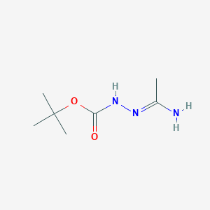 molecular formula C7H15N3O2 B8064478 N-Boc-2-(1-Iminoethyl)hydrazine 