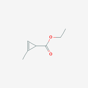 molecular formula C7H10O2 B8064752 Ethyl 2-methylcycloprop-2-ene-1-carboxylate 