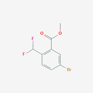 molecular formula C9H7BrF2O2 B8064833 Methyl 5-bromo-2-(difluoromethyl)benzoate 