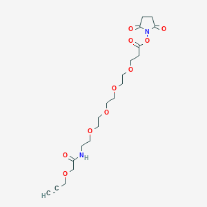 molecular formula C20H30N2O10 B8064966 Propargyl-O-C1-amido-PEG4-C2-NHS ester 