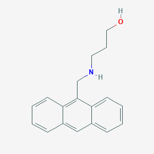 molecular formula C18H19NO B080652 3-[(Anthracen-9-ylmethyl)-amino]-propan-1-OL CAS No. 14131-13-6
