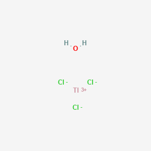 molecular formula Cl3H2OTl B080653 Thallium chloride (TlCl3), tetrahydrate CAS No. 13453-33-3