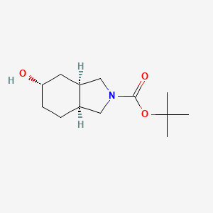 molecular formula C13H23NO3 B8065319 2H-Isoindole-2-carboxylic acid, octahydro-5-hydroxy-, 1,1-dimethylethyl ester, (3aR,5S,7aS)-rel- 