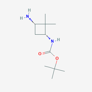 molecular formula C11H22N2O2 B8065360 cis-3-(Boc-amino)-2,2-dimethylcyclobutylamine 