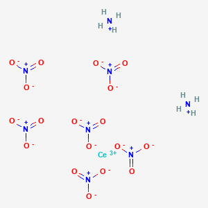 molecular formula CeH8N8O18- B8065390 Cerate(2-), hexakis(nitrato-kappaO)-, ammonium (1:2), (OC-6-11)- 