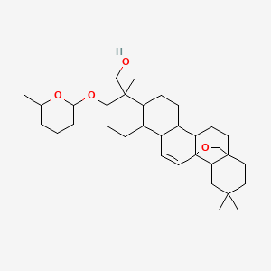 molecular formula C33H52O4 B8065548 beta-D-Galactopyranoside, (3beta,4alpha,16alpha)-13,28-epoxy-16,23-dihydroxyolean-11-en-3-yl 6-deoxy-3-O-beta-D-glucopyranosyl- 