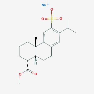 molecular formula C20H27NaO5S B8065636 sodium;(4bS,8R,8aR)-8-methoxycarbonyl-4b-methyl-2-propan-2-yl-6,7,8,8a,9,10-hexahydro-5H-phenanthrene-3-sulfonate 