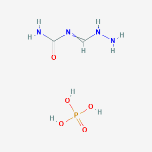 molecular formula C2H9N4O5P B8065723 hydrazinylmethylideneurea;phosphoric acid 