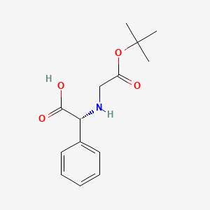 molecular formula C14H19NO4 B8065728 (R)-{[2-(tert-butoxy)-2-oxoethyl]amino}(phenyl)acetic acid 
