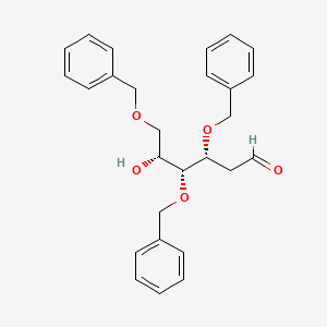 molecular formula C27H30O5 B8065766 D-arabino-Hexose, 2-deoxy-3,4,6-tris-O-(phenylmethyl)- 