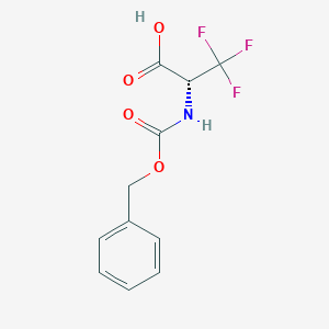 molecular formula C11H10F3NO4 B8065807 Alanine, 3,3,3-trifluoro-N-[(phenylmethoxy)carbonyl]- 