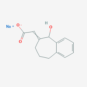 molecular formula C13H13NaO3 B8065943 sodium;2-(5-hydroxy-5,7,8,9-tetrahydrobenzo[7]annulen-6-ylidene)acetate 