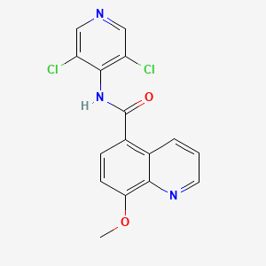 molecular formula C16H11Cl2N3O2 B8066084 N-(3,5-Dichloropyridin-4-yl)-8-methoxyquinoline-5-carboxamide 