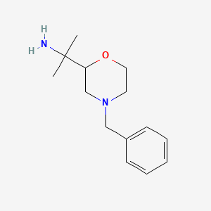molecular formula C14H22N2O B8066260 2-(4-Benzylmorpholin-2-yl)propan-2-amine 