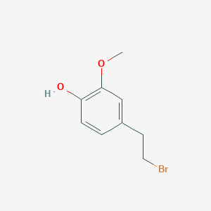 molecular formula C9H11BrO2 B8066292 4-(2-Bromoethyl)-2-methoxyphenol 