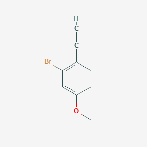 molecular formula C9H7BrO B8066300 2-Bromo-1-ethynyl-4-methoxybenzene 