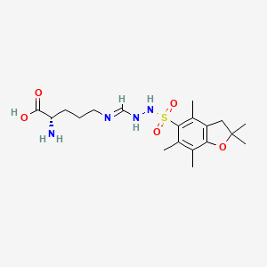(2S)-2-amino-5-[[2-[(2,2,4,6,7-pentamethyl-3H-1-benzofuran-5-yl)sulfonyl]hydrazinyl]methylideneamino]pentanoic acid