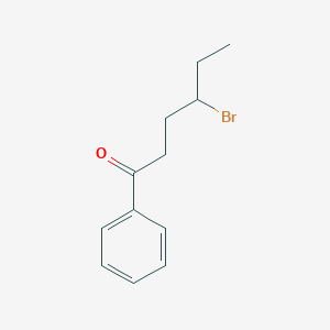 molecular formula C12H15BrO B8066384 4-Bromo-1-phenylhexan-1-one 