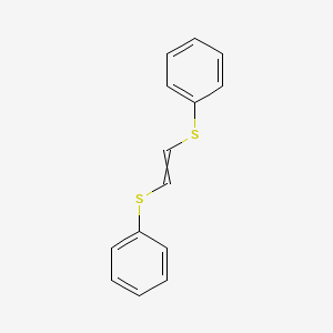 molecular formula C14H12S2 B8066400 2-Phenylsulfanylethenylsulfanylbenzene 
