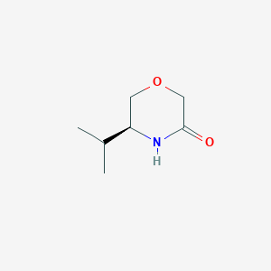 molecular formula C7H13NO2 B8066409 (S)-5-isopropylmorpholin-3-one 