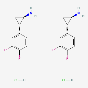 bis((1R,2S)-2-(3,4-difluorophenyl)cyclopropan-1-amine) dihydrochloride