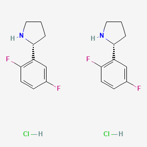 molecular formula C20H24Cl2F4N2 B8066433 bis((2R)-2-(2,5-difluorophenyl)pyrrolidine) dihydrochloride 