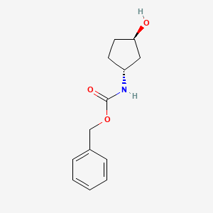 molecular formula C13H17NO3 B8066484 benzyl N-[(1R,3R)-3-hydroxycyclopentyl]carbamate 