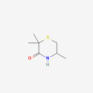 molecular formula C7H13NOS B8066496 3-Thiomorpholinone, 2,2,5-trimethyl- CAS No. 69226-24-0