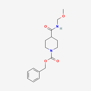 1-Piperidinecarboxylic acid, 4-[(methoxymethylamino)carbonyl]-, phenylmethyl ester