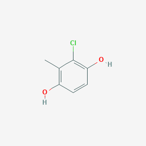 molecular formula C7H7ClO2 B080666 2-Chloro-3-methylbenzene-1,4-diol CAS No. 10551-38-9