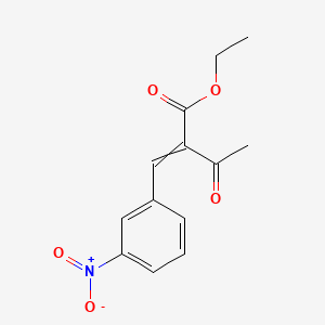 molecular formula C13H13NO5 B8066831 ethyl 2-acetyl-3-(3-nitrophenyl)propenoate 