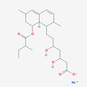 molecular formula C24H37NaO6 B8066886 sodium;7-[2,6-dimethyl-8-(2-methylbutanoyloxy)-1,2,6,7,8,8a-hexahydronaphthalen-1-yl]-3,5-dihydroxyheptanoate 