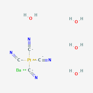 molecular formula C4H8BaN4O4Pt B080669 Barium tetracyanoplatinate tetrahydrate CAS No. 13755-32-3