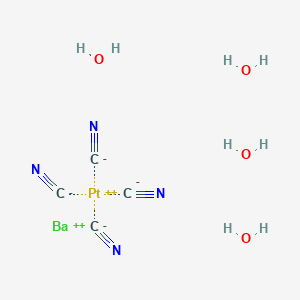 molecular formula C4H8BaN4O4Pt B080669 Barium tetracyanoplatinate(II) tetrahydrate CAS No. 13755-32-3