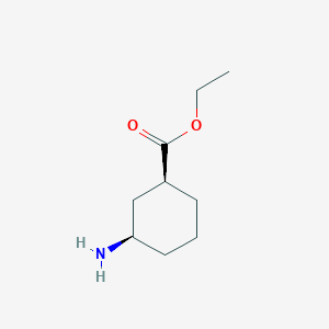 molecular formula C9H17NO2 B8067127 Ethyl (1S,3R)-3-aminocyclohexane-1-carboxylate CAS No. 62456-14-8