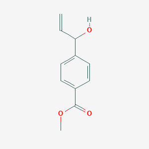 molecular formula C11H12O3 B8067190 Methyl 4-(1-hydroxyallyl)benzoate 