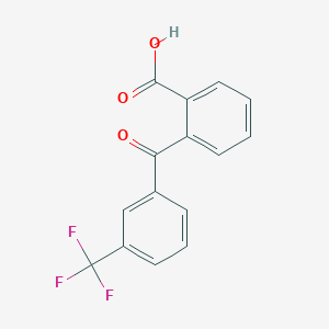 molecular formula C15H9F3O3 B080673 2-[3-(trifluoromethyl)benzoyl]benzoic Acid CAS No. 13450-38-9