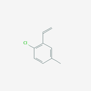 molecular formula C9H9Cl B8067572 Benzene, 1-chloro-2-ethenyl-4-methyl- CAS No. 1835-78-5