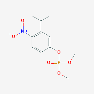 molecular formula C11H16NO6P B080676 Phosphoric acid, dimethyl 3-isopropyl-4-nitrophenyl ester CAS No. 13074-11-8