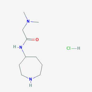 molecular formula C10H22ClN3O B8067861 acetamide, 2-(dimethylamino)-N-(hexahydro-1H-azepin-4-yl)-, monohydrochloride 